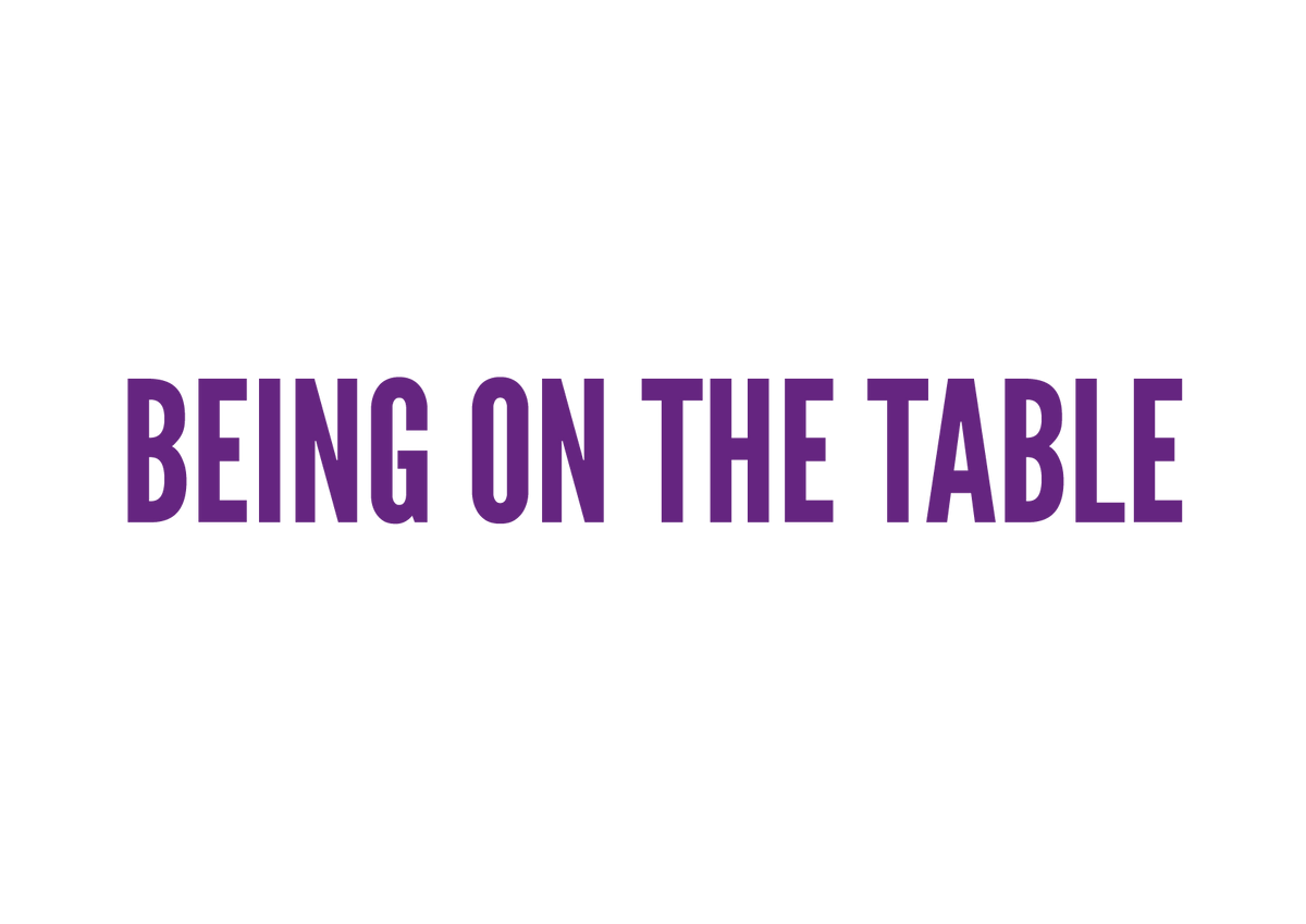 beingonthetable
– Being on the Table