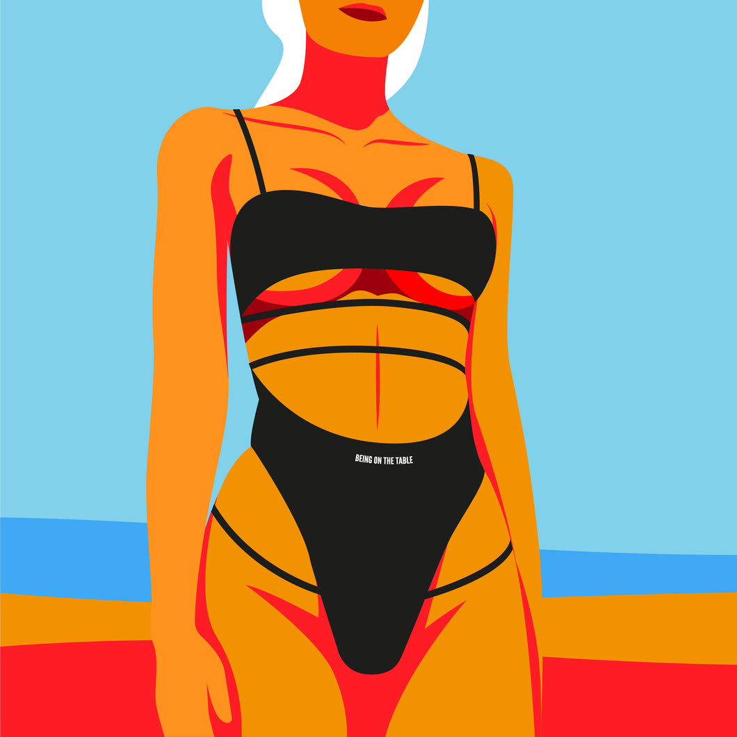 A girl on the beach - printing file