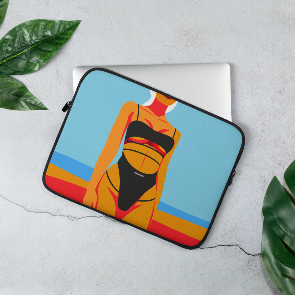 A girl on the beach - Laptop Sleeve